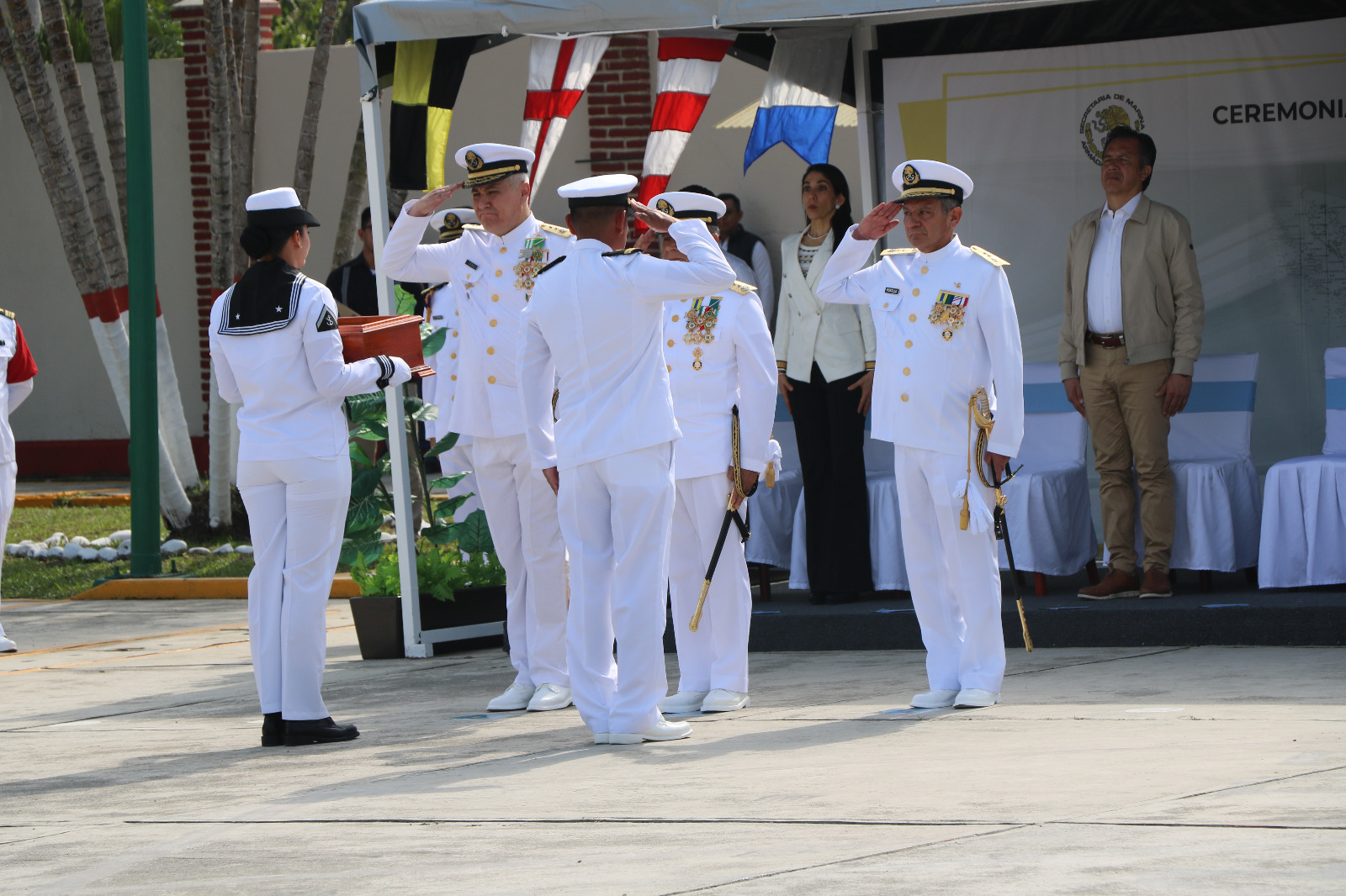 La Quinta Zona Naval realiza Ceremonia de Cambio de Mando de Armas, en Tuxpan Veracruz