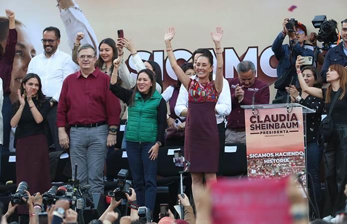 Del abrazo con Ebrard a la crítica al liberalismo: Claves en el cierre de precampaña de Sheinbaum