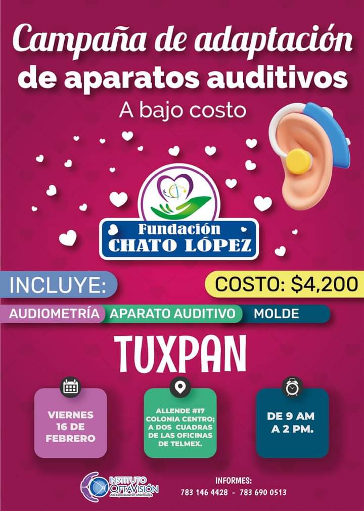 ‼️ TUXPAN, CAMPAÑA DE ADAPTACIÓN DE APARATOS AUDITIVOS‼️