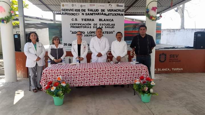 CERTIFICAN A ESCUELAS PROMOTORAS DE LA SALUD