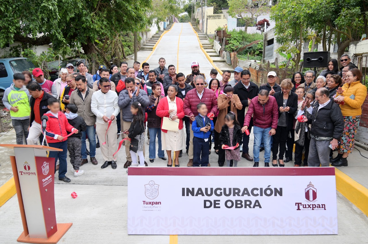 Gobierno de Tuxpan inaugura pavimentación en la calle Aldama, de la colonia Azteca