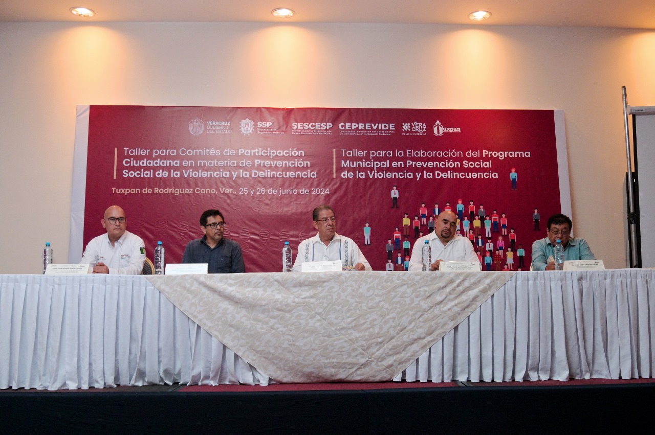 Se realizó en Tuxpan el Taller para Comités de Participación Ciudadana en Materia de Prevención Social de la Violencia y la Delincuencia